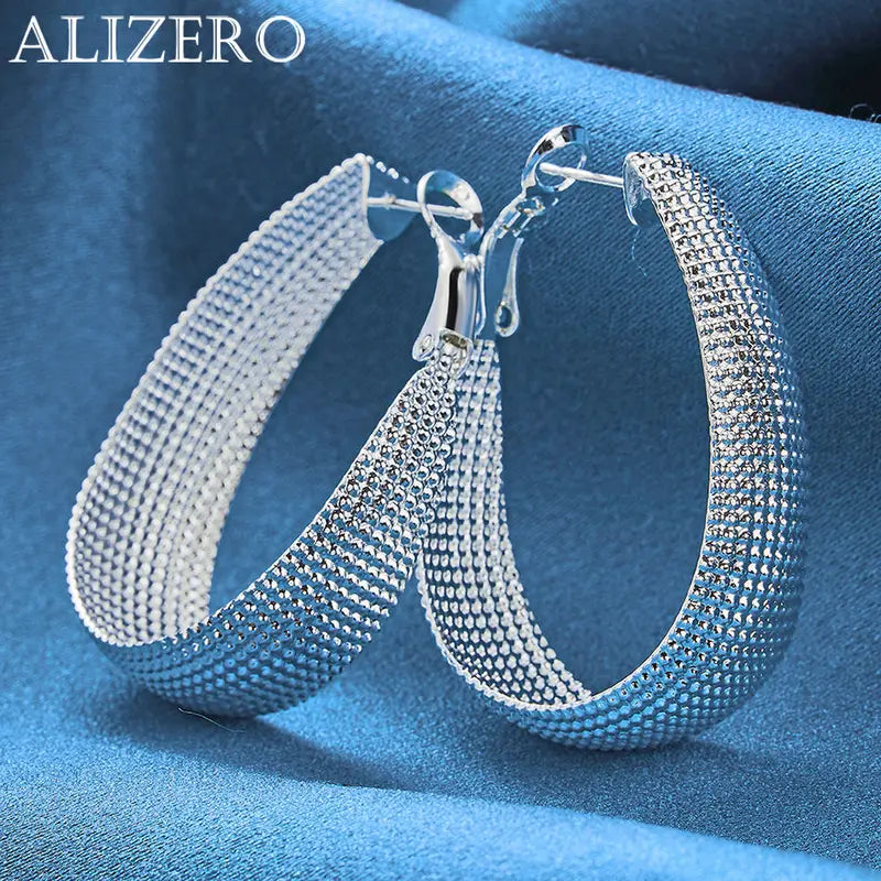 Sterling Silver Hoop Earrings for Women - Elegant Round Circle Jewelry