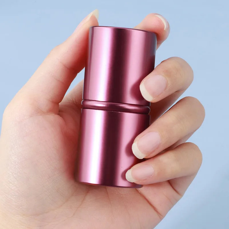 Retractable Kabuki Foundation Brush Travel Makeup Tool for Liquid, Cream & Powder