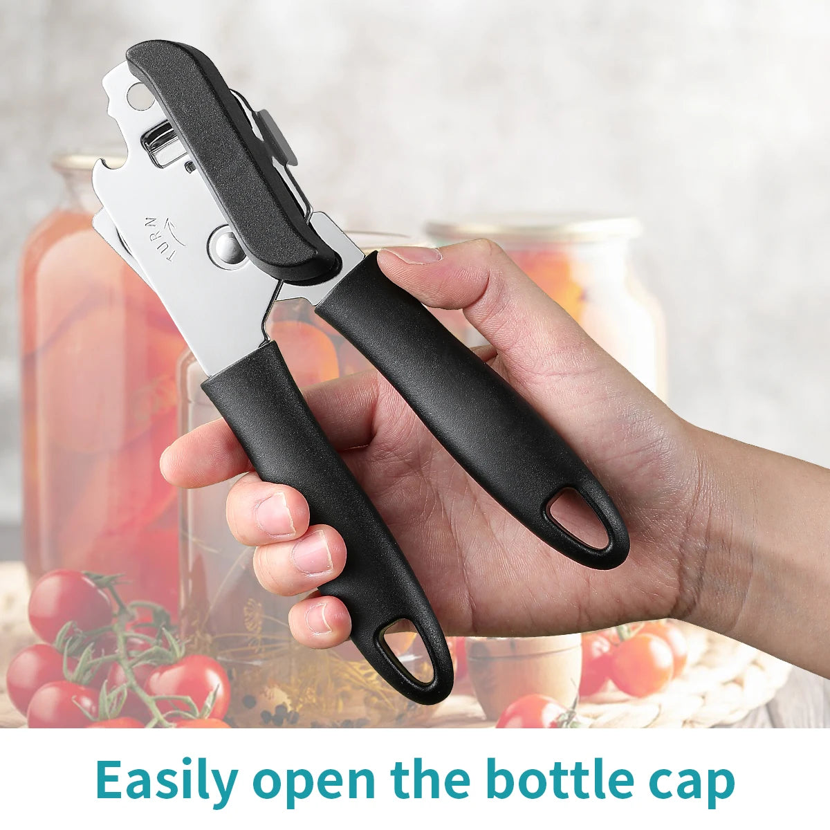 Manual Can Opener Stainless Steel Bottle & Jar Opener Kitchen Tool