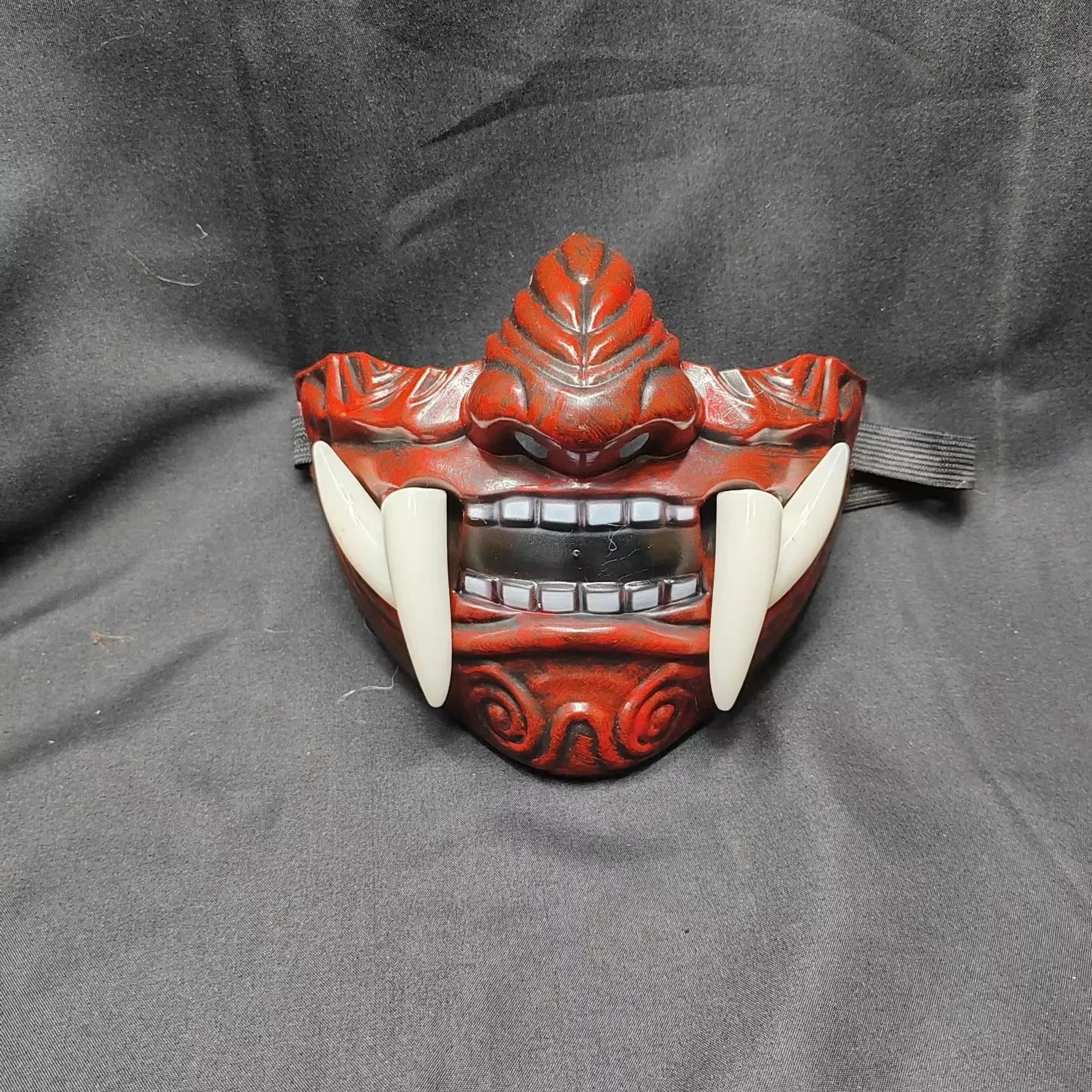 Halloween Oni Demon Mask - Japanese Samurai Plastic Costume Mask for Party & Cosplay