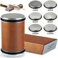 Magnetic Knife Sharpener with Adjustable 15/20° Roller - Kitchen Whetstone Kit
