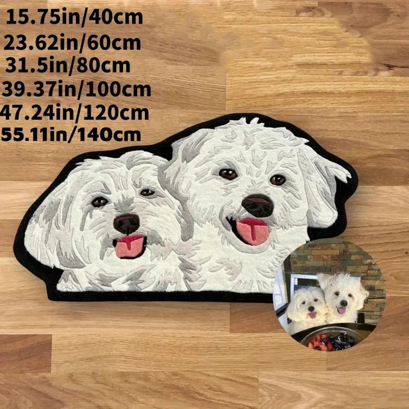 Personalized Photo Rug with Custom Image - Non-Slip Home Mat for Entryway & Pet-Friendly