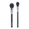 2-Piece Makeup Brush Set for Face Powder Blush Highlighter and Luminizer