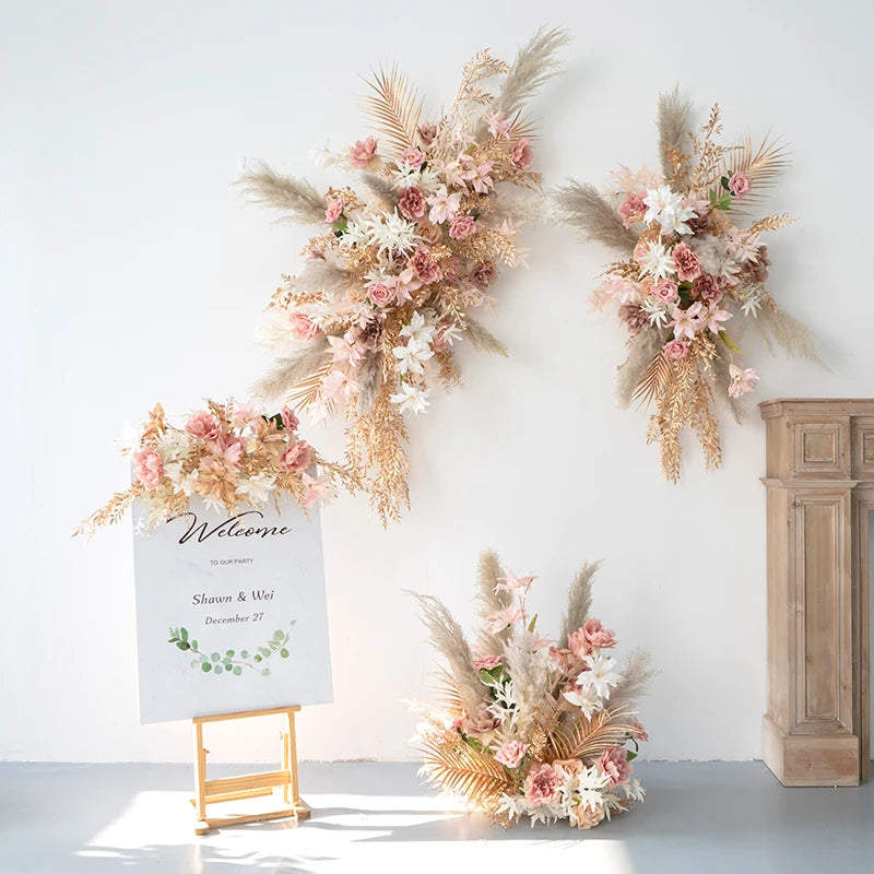 Artificial Pampas & Peony Wedding Arch Flowers for Home & Party Decor
