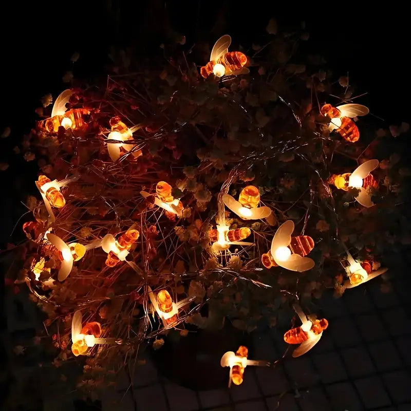 Solar Outdoor Bee Light String with 8 Modes - Garden & Balcony Decor