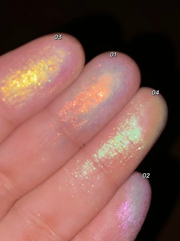 High Gloss Chameleon Face Highlight Powder - Brightening Iridescent Shimmer