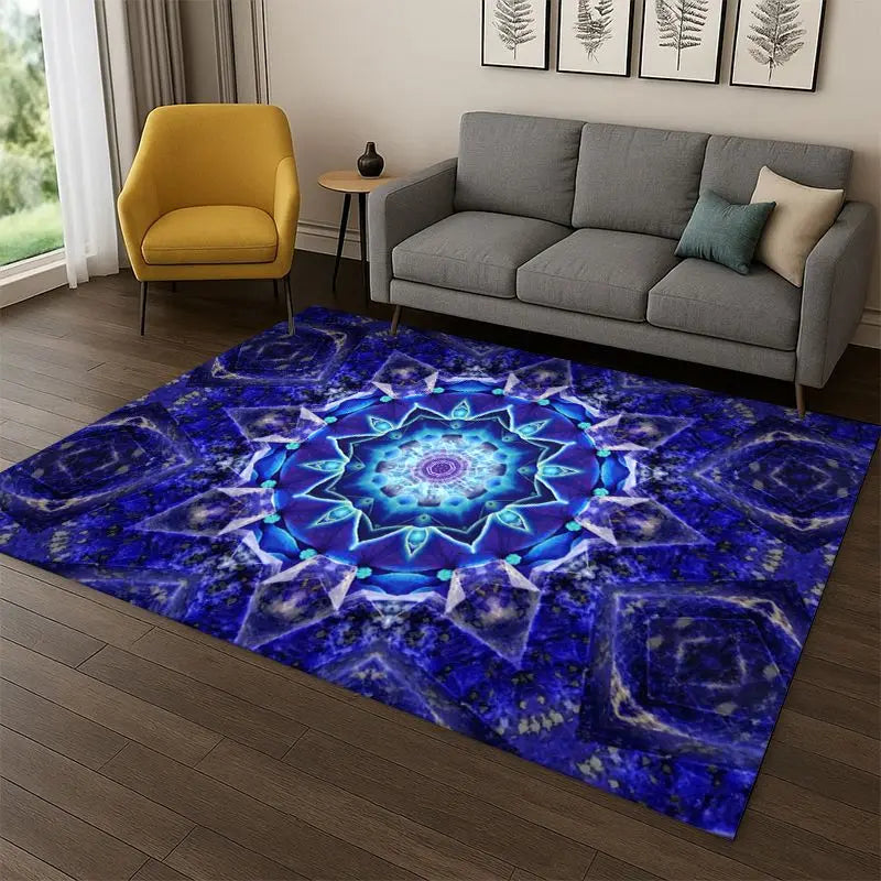 Bohemia Mandala Yoga Carpet Rug for Bedroom Living Room Playroom Non-Slip Doormat