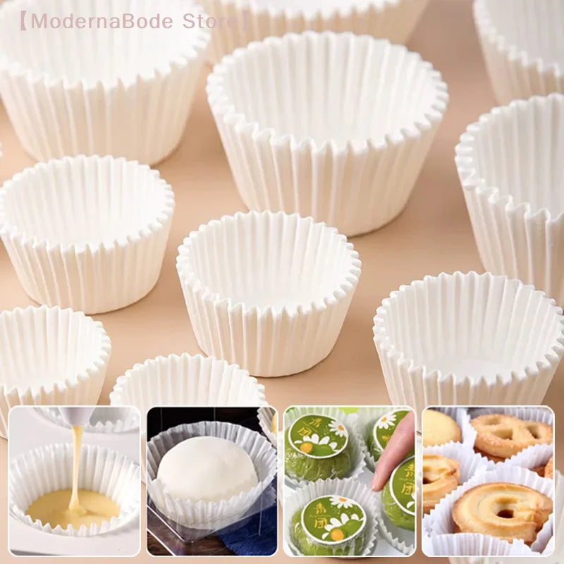 500/1000 Pcs Baking Cupcake Liners - Greaseproof Paper Muffin Wraps for Cakes & Party