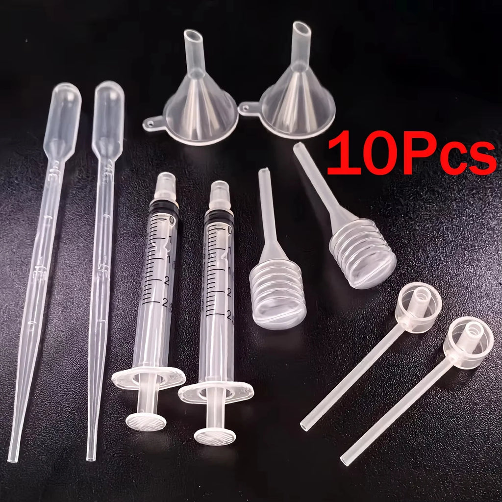 10-Piece Perfume Filling Tool Set Syringe Funnel Dropper Pump Extractor