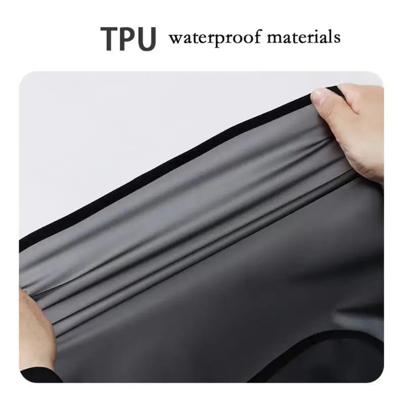 Waterproof Kitchen Apron Oil Resistant PVC Cleaning Apron - Transparent Black