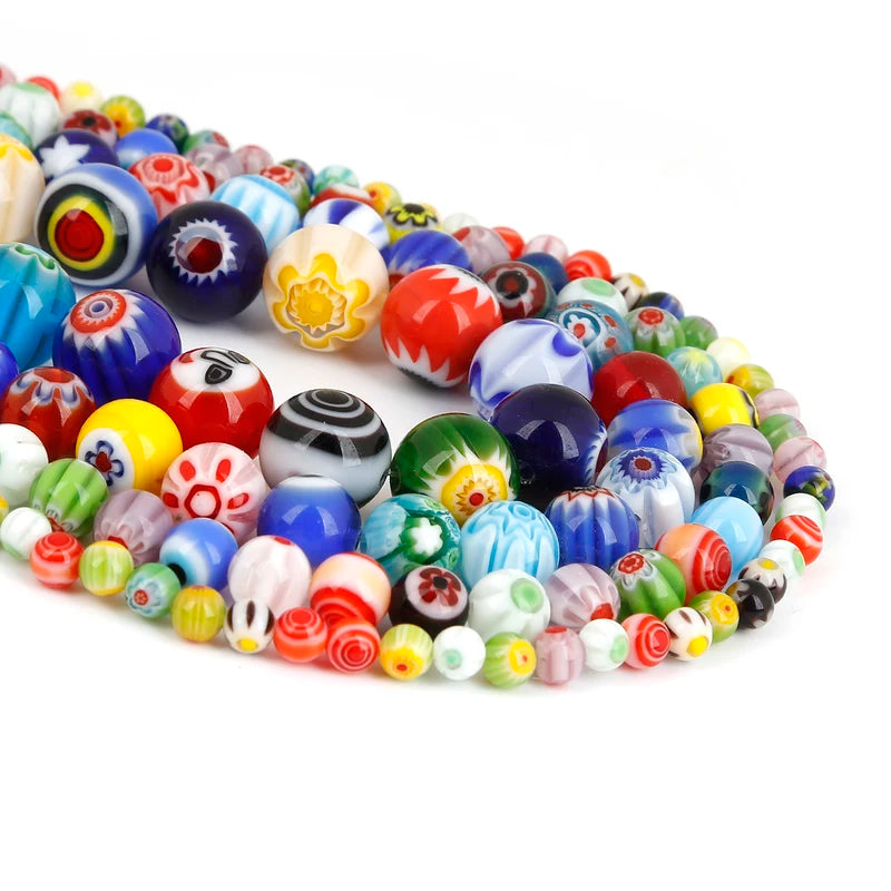 Glass Beads Assorted Sizes 39-95pcs Handmade DIY Jewelry Supplies