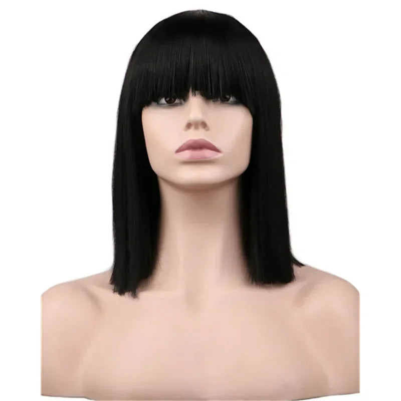 Anime Nico Robin Cosplay Wig - Black Cyan Heat-Resistant Synthetic Hair