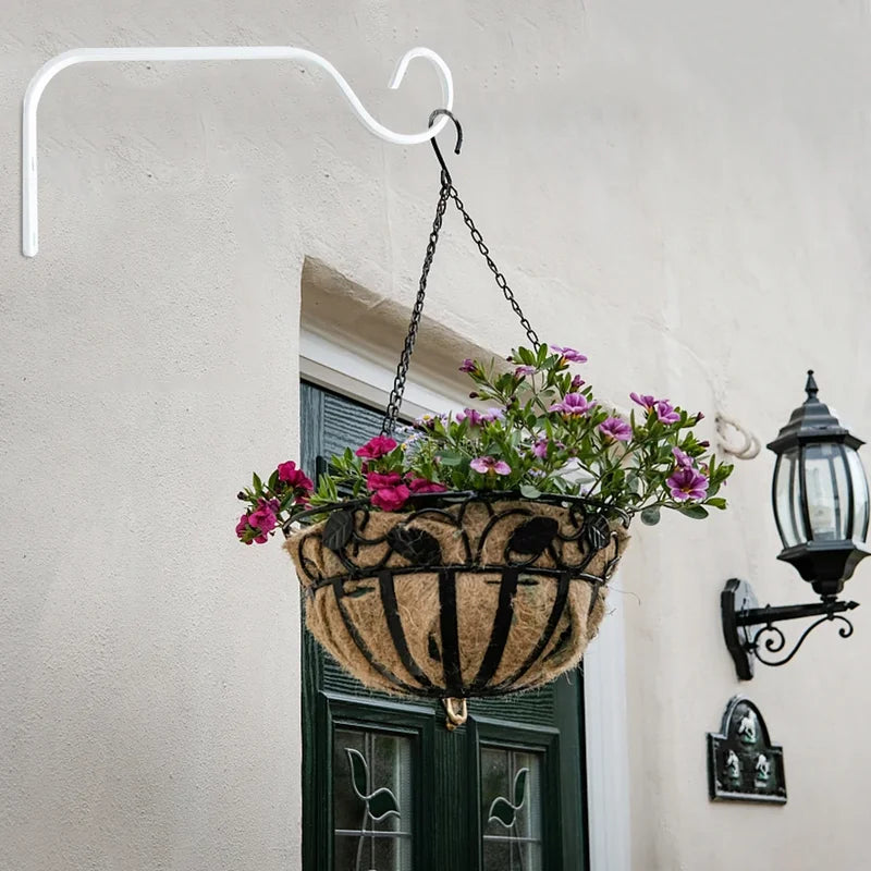 Wall Hanging Plant Basket Support Hook Set for Indoor Outdoor Garden Decor