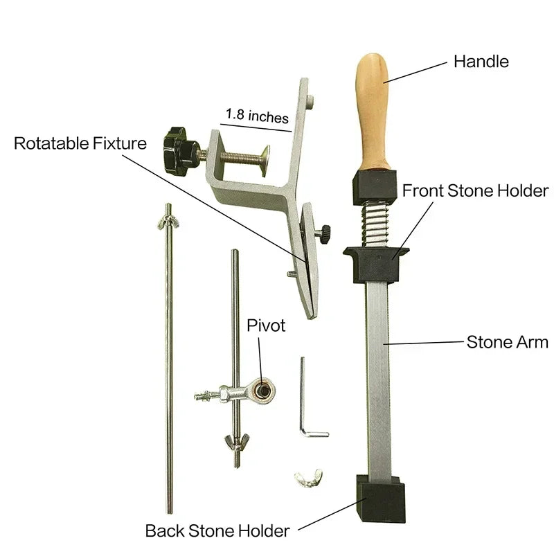 Professional Knife Sharpener Honing Stone Kit with Fixed Angle Diamond Sharpener
