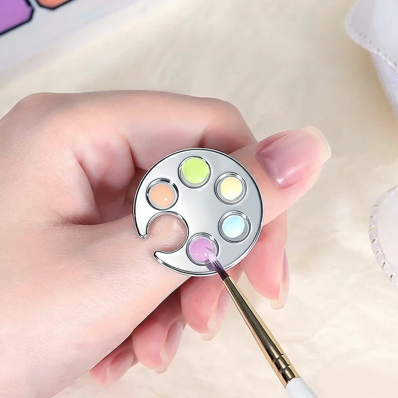 Nail Art Mixing Ring Palette, Paw Print Design