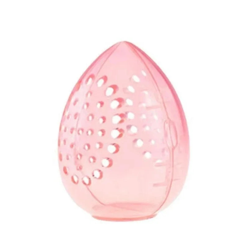 Egg Shaped Makeup Sponge Storage Box Portable Cosmetic Organizer with Lid