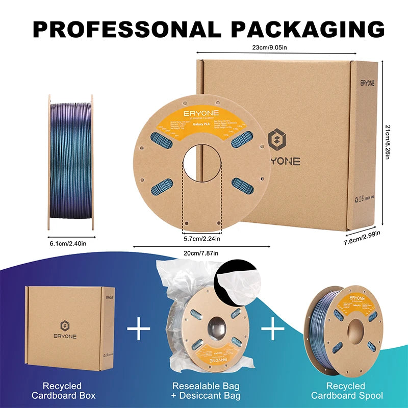 Glitter Galaxy PLA 3D Printing Filament 1.75mm Sparkly Shiny FDM Material - 1KG
