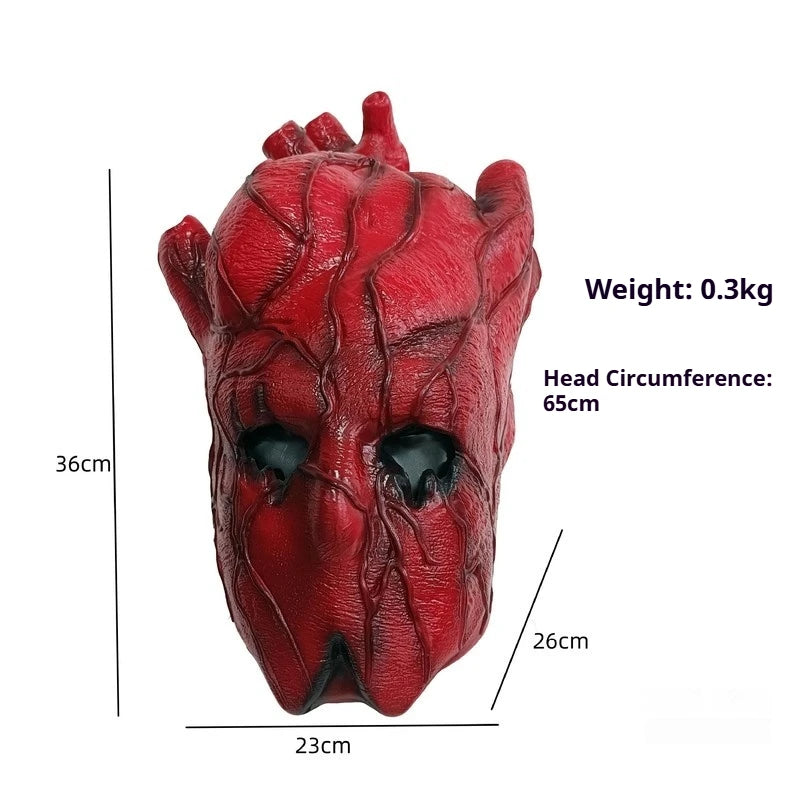 Realistic Latex Heart Mask for Cosplay Halloween Party Scary Prop