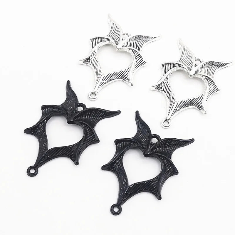 Halloween Retro Devil Wings Pendant Bat Jewelry Accessories Zinc Alloy DIY