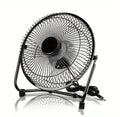 USB Desktop Fan with 2 Adjustable Speeds and 360° Rotation - 4/6/8 Inch Portable Table Fan