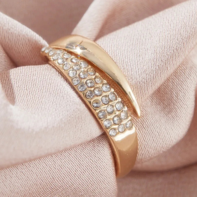 Adjustable Synthetic Zirconia Ring - Open Bohemian Style Women's Jewelry