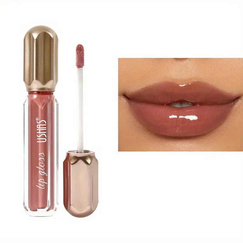Long Lasting Waterproof Lip Gloss with Glitter & Moisturizing Shine - 6 Colors