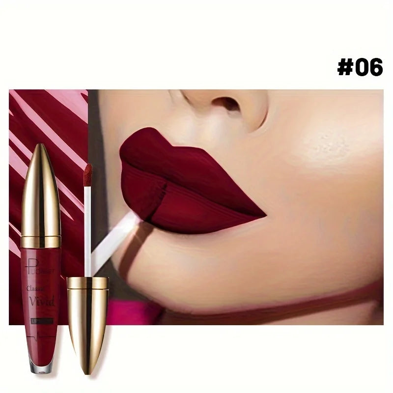 High Pigmented Matte Lip Glaze - Long-Lasting Smudge Proof Liquid Lipstick for Makeup