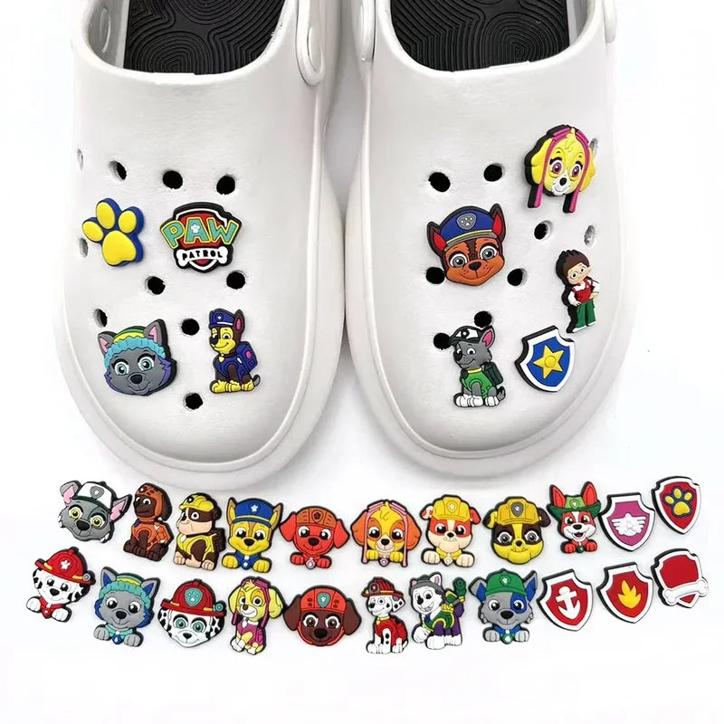 31Pcs Paw Patrol Shoe Charms for Sandals & Cave Shoes Decoration Kids Gift