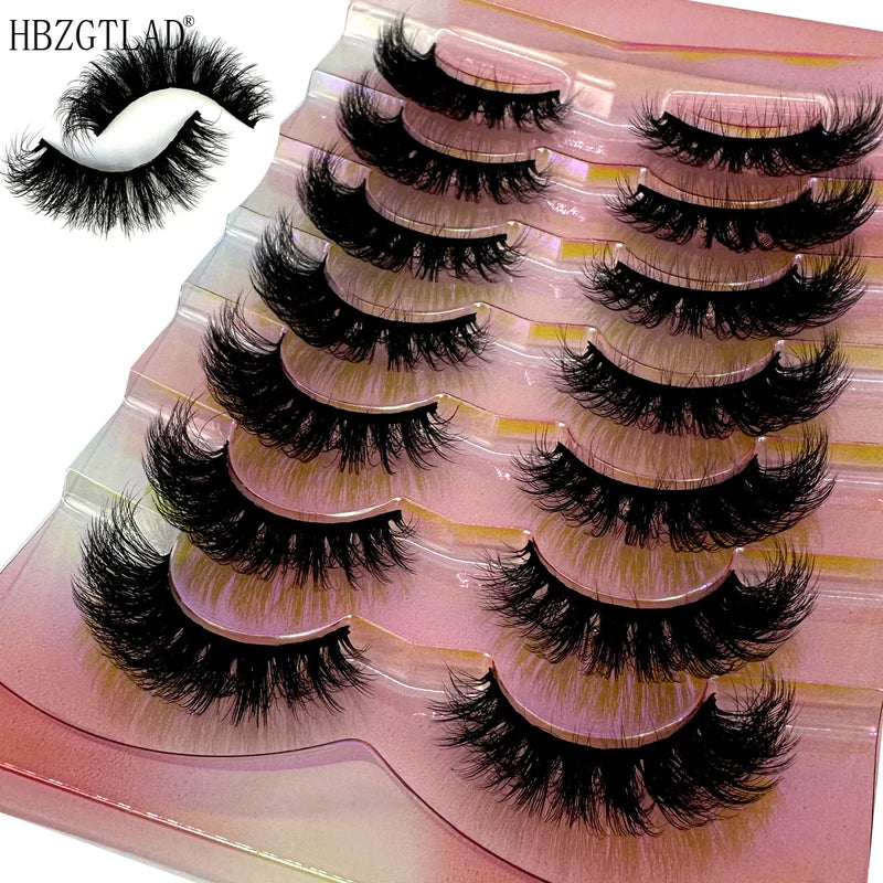 Handmade 3D Mink False Eyelashes - Natural, Thick, Elongated, Messy Style