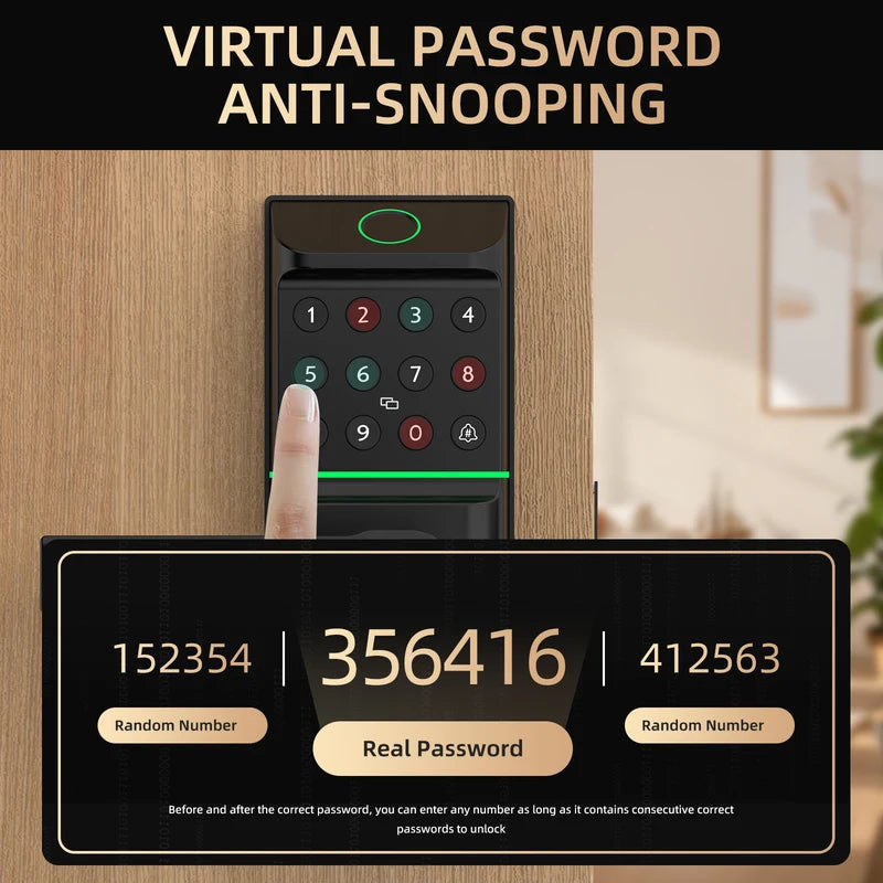 Smart Fingerprint Door Lock with App Control and Touchscreen Keypad