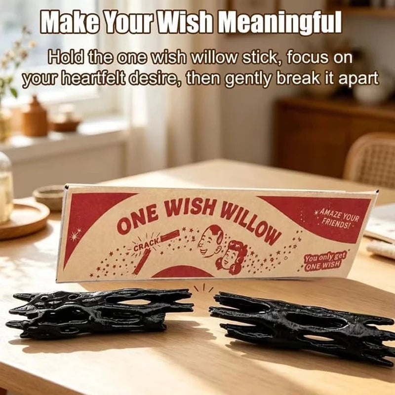 Wishing Willow Stick Lucky Charm - Breakable Magic Wish-Making Stick in Box