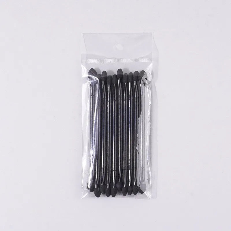 Professional Double-Head Eyeshadow Applicator Set - Mini Makeup Sponge & Brush