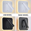 Nordic Modern LED Wall Lamp with Switch & USB for Bedroom Living Room