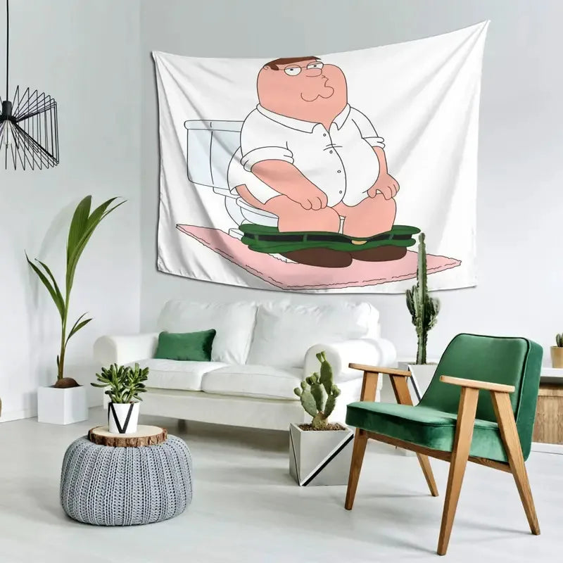 Peter Griffin Tapestry Wall Art for Man Caves & Game Rooms - Multiple Sizes