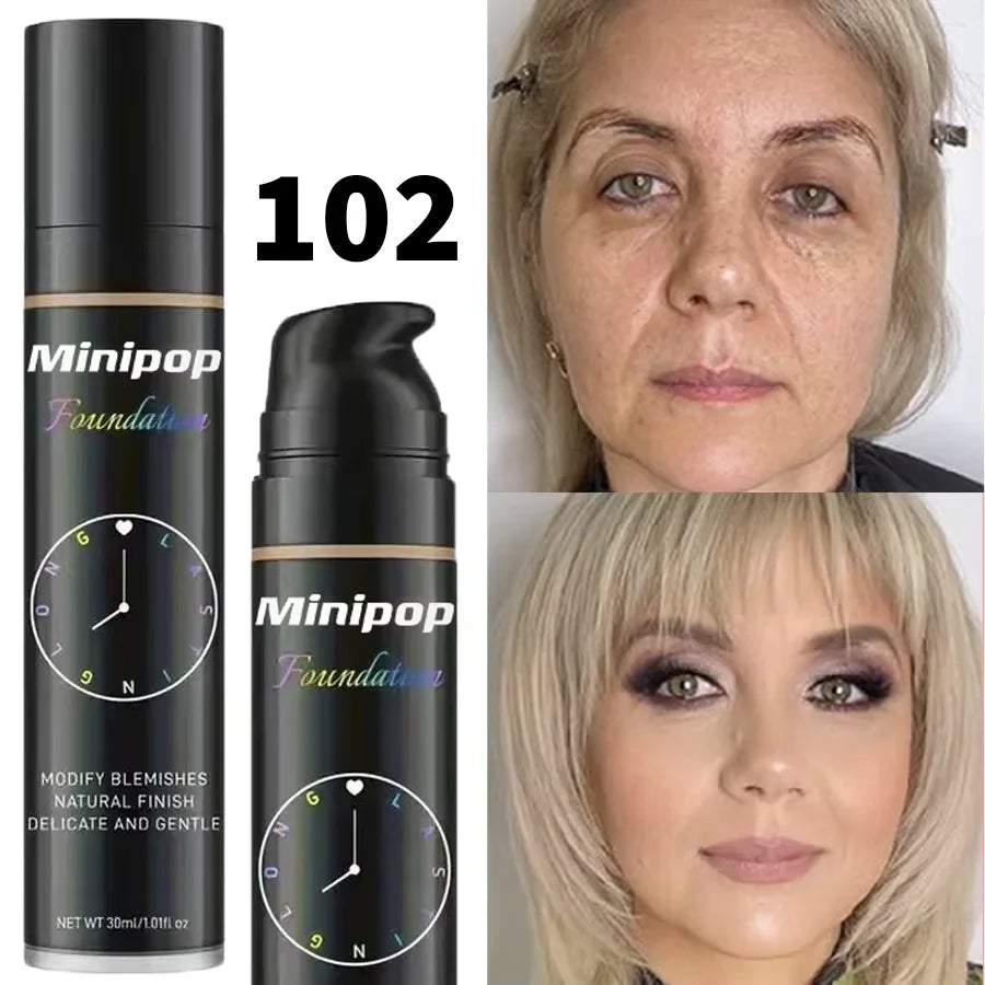 8-Color Liquid Foundation Makeup Set Waterproof & Sweat-Resistant Face Base