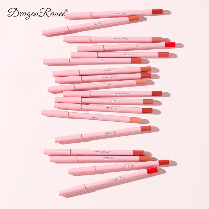 Waterproof Matte Lip Liner in Bean Paste Color, Long-Lasting Lipstick Pen for Precise Lip Definition