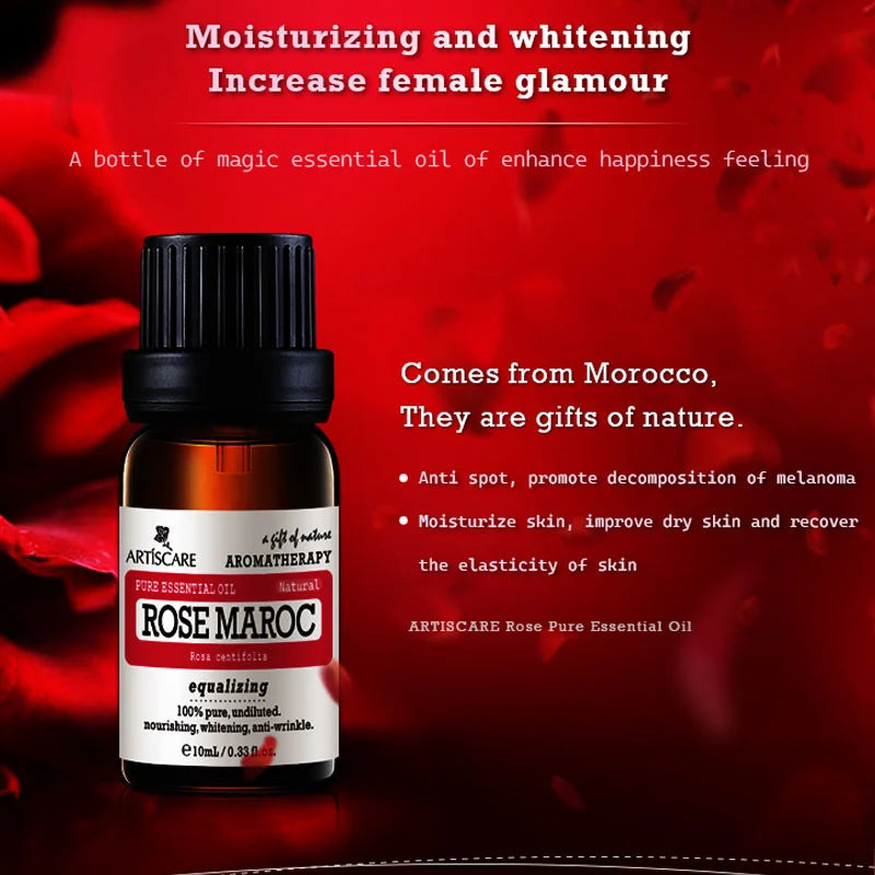 Natural Rose Essential Oil 10ml Hydrating Skin Care & Massage Oil