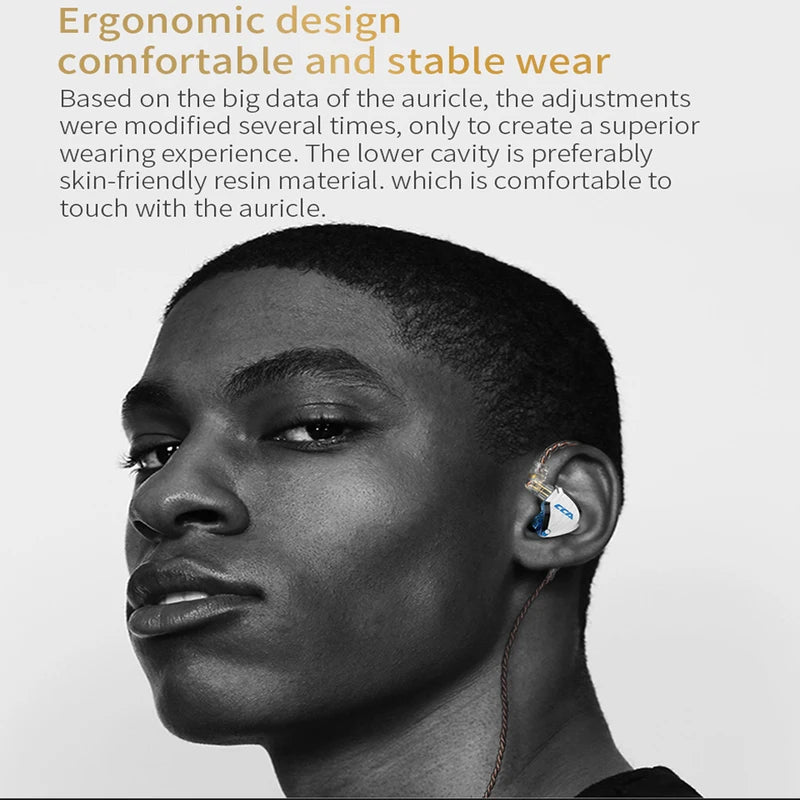In-Ear Metal Headphones 5BA+1DD Hybrid HiFi Earphones with Noise Isolation