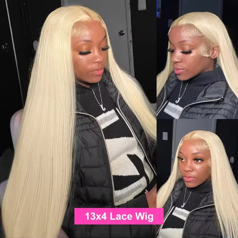 Blonde Human Hair Wigs 13x4 13x6 Lace Front Pre-Plucked Full Wig 18-46 Inch