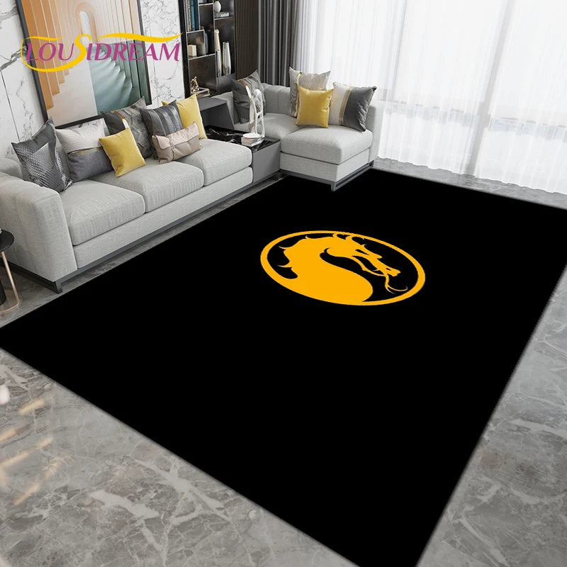 Large Cartoon Mortal Kombat Area Rug Non-Slip Floor Mat for Living Room Bedroom Kitchen