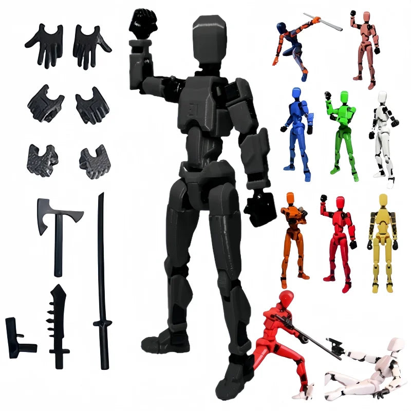 Movable 3D Printed Action Robot Model Doll Toy for Kids & Adults