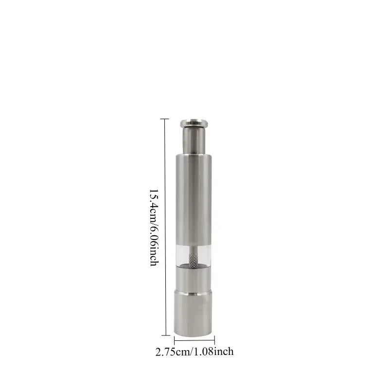 Stainless Steel Manual Pepper Grinder, Eco-Friendly Salt & Spice Mill, Compact Portable Kitchen Tool
