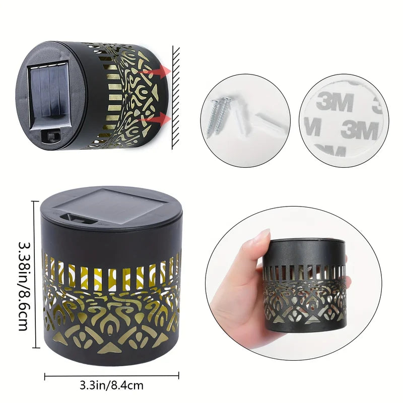 Solar Outdoor Wall Light with Floodlight - Waterproof Garden Fence Decor