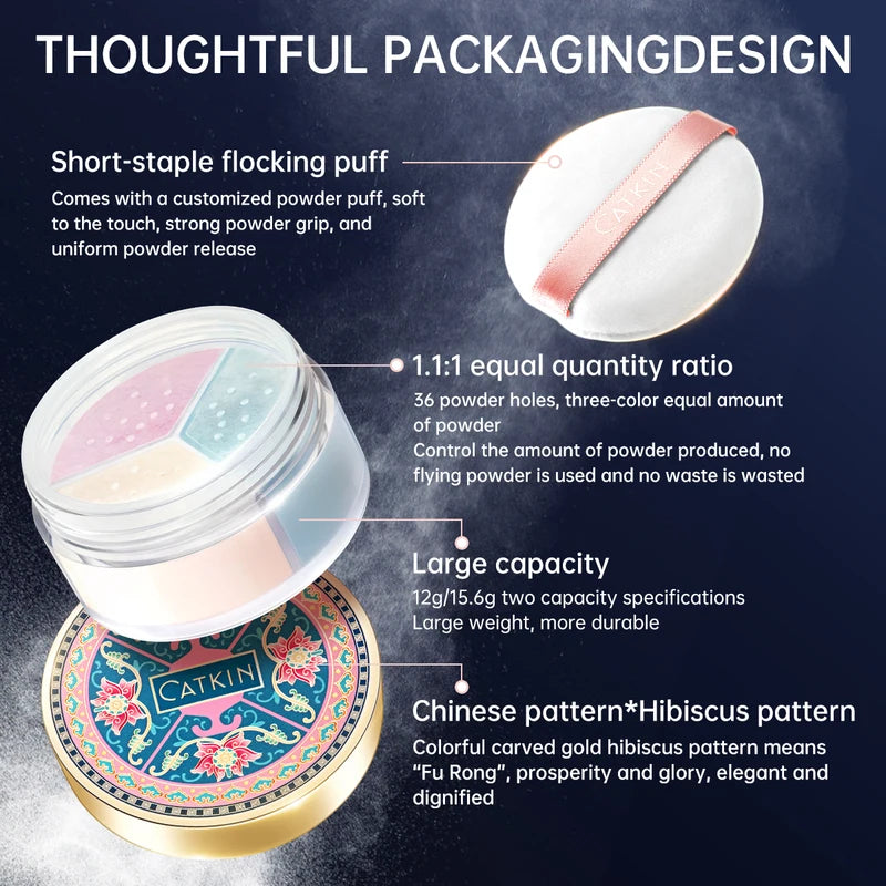 Loose Setting Powder for Oil Control & Poreless Finish - Suitable for All Skin Tones