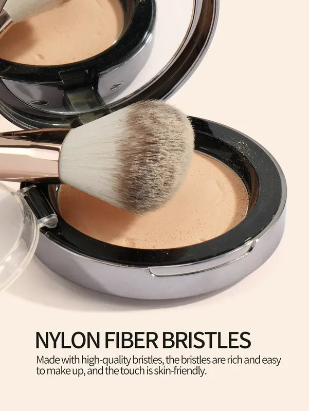 3-Piece Makeup Brush Set for Foundation Concealer & Blush - Professional Dense Soft Bristles