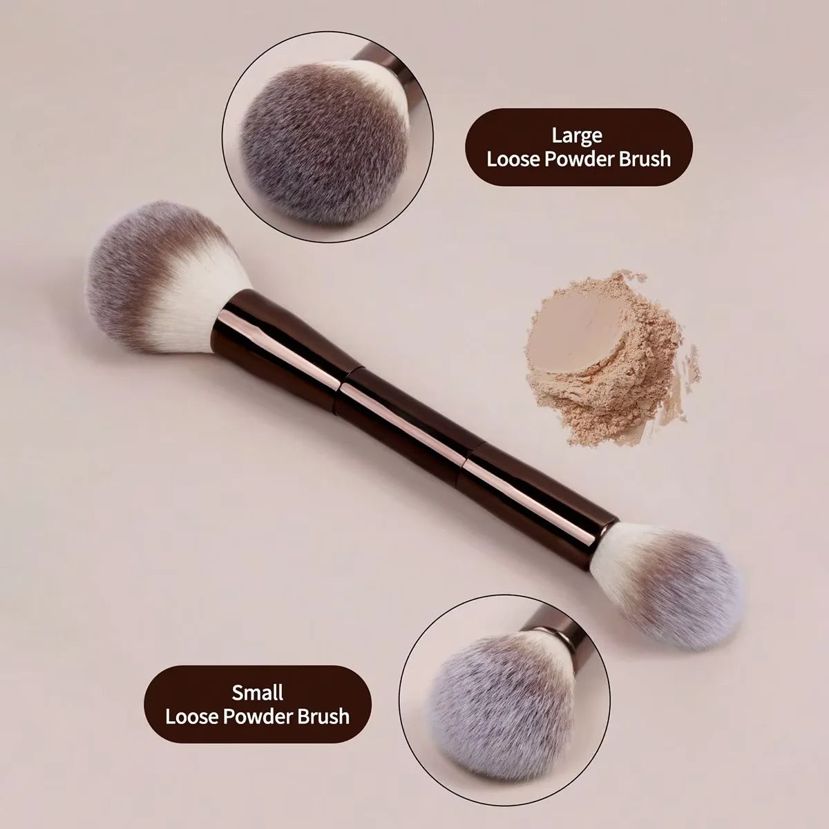 Retractable Makeup Brush Kabuki Foundation Blush Powder Contour Brush Portable