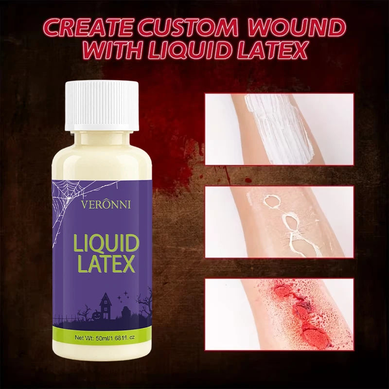 2pcs Liquid Latex SFX Makeup Kit for Special Effects and Costume Looks