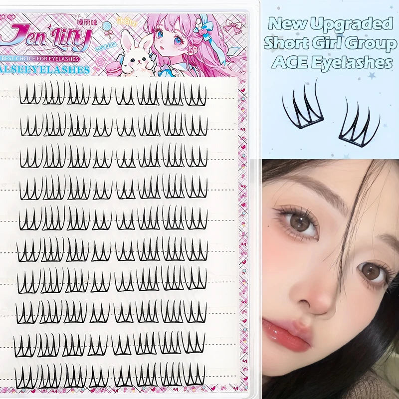 Self-Adhesive U-Shape Wispy False Eyelashes for Natural Volume & Length