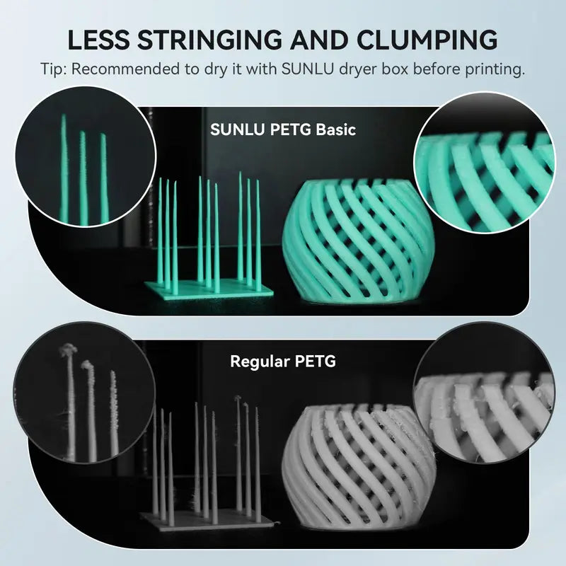 Silk PLA+ PETG 3D Printer Filament Bundle 250g Assorted Colors - Vacuum Sealed
