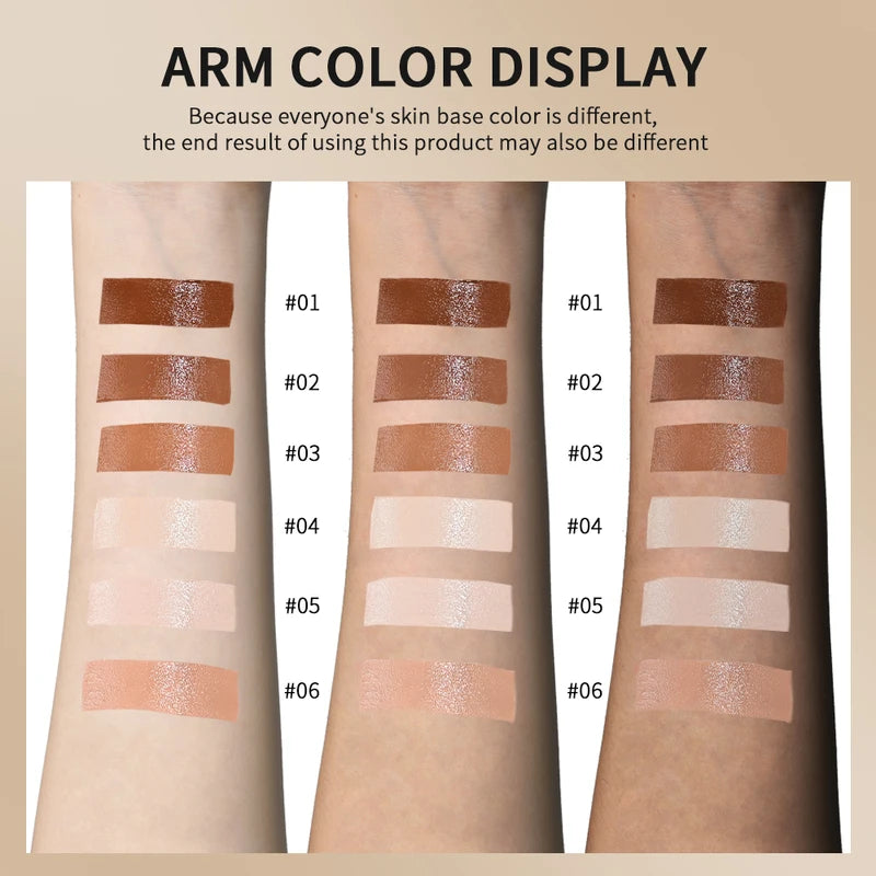 Skin Tint Foundation Stick with Serum Boost, 6 Colors, Hydrating & High Coverage